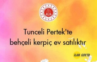 Tunceli Pertek'te behçeli kerpiç ev icradan...