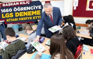 BAŞKAN KILIÇ, 1660 ÖĞRENCİYE LGS DENEME KİTABI...