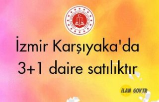 İzmir Karşıyaka'da 3+1 daire mahkemeden satılıktır