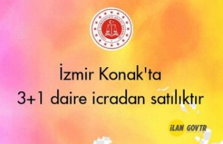İzmir Konak'ta 3+1 daire icradan satılıktır