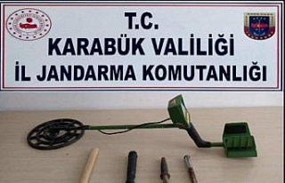 Karabük'te izinsiz kazı yapan 3 şüpheli suçüstü...