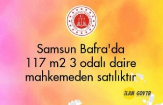 Samsun Bafra'da 117 m² 3 odalı daire mahkemeden...