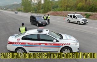 SAMSUN'DA DRON DESTEKLİ TRAFİK DENETİMİ YAPILDI