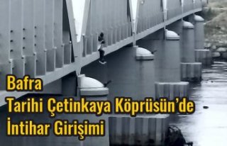 Bafra'nın Tarihi Çetinkaya Köprüsünde İntihar...