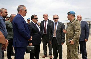 Bayburt'taki askeri kışla inşaatının yapımı...