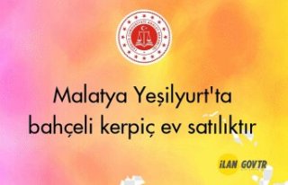 Malatya Yeşilyurt'ta bahçeli kerpiç ev mahkemeden...