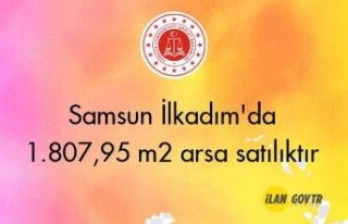 Samsun İlkadım'da 1.807,95 m² arsa icradan...