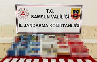 Samsun'da 9 bin 620 makaron ile 450 paket kaçak sigara...