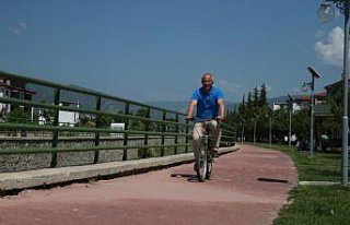 Tokat'ın Turhal ilçesinde bisiklet yol ağı 37...