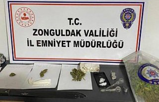 Zonguldak'ta uyuşturucu operasyonunda bir şüpheli...