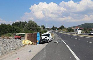 Bolu'da 3 aracın karıştığı zincirleme kazada...