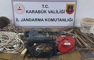 Karabük'te izinsiz kazı yapan 3 kişi suçüstü...