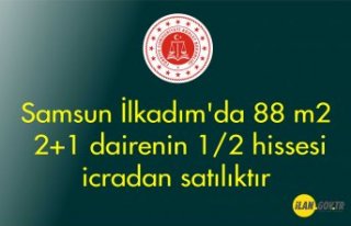 Samsun İlkadım'da 88 m² 2+1 dairenin 1/2 hissesi...