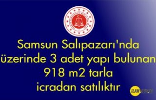 Samsun Salıpazarı'nda üzerinde 3 adet yapı...