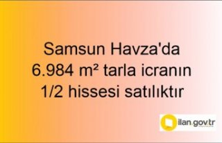 Samsun Havza'da 6.984 m² tarla icranın 1/2...