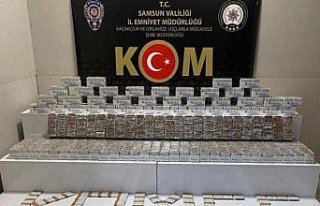 Samsun'da bir araçta 48 bin filtreli sigara...