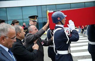 Şehit Piyade Uzman Çavuş Ümit Kesti'nin naaşı...