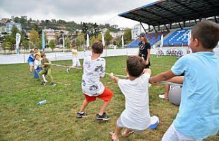 Trabzon'da 9-13 yaş grubundaki çocuklar Doğa Kampında...