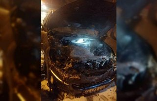 Bolu'da seyir halinde yanan otomobilde hasar oluştu