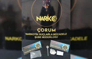 Çorum'da uyuşturucu ticareti yaptığı iddiasıyla...