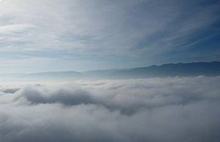 Düzce Ovası'nda sis dron ile görüntülendi