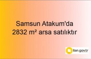 Samsun Atakum'da 2832 m² arsa mahkemeden satılıktır