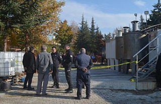 Amasya'da yağ fabrikasının arıtma ünitesinde...