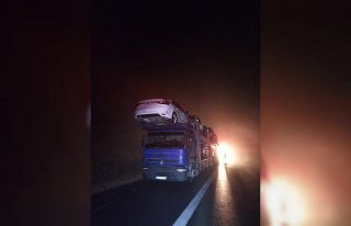 Bolu'da tır yangını