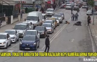 Samsun, Tokat ve Amasya'da trafik kazaları KGYS...