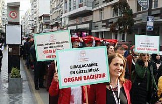Samsun'da organ bağışına dikkat çekmek için...