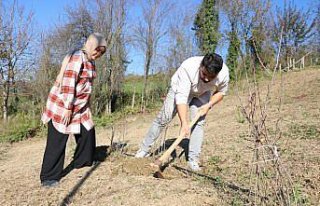 Şehir stresinden kaçan çift, dededen kalma arazide...