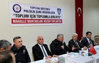 Tokat Emniyet Müdürü Erdoğan mahalle muhtarlarıyla...