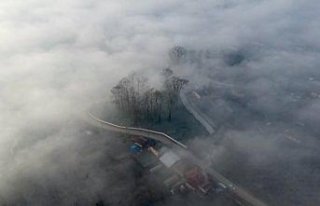 Düzce Ovası sisle kaplandı