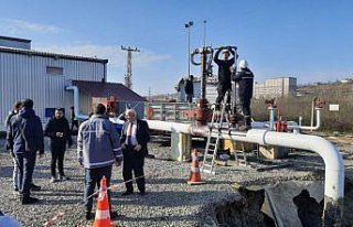 Kozcağız beldesinde evlere doğal gaz verilmeye...