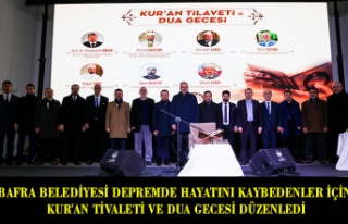 BAFRA BELEDİYESİ DEPREMDE HAYATINI KAYBEDENLER İÇİN...