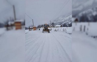 Karadeniz'deki 3 ilde 642 köy yolu kar nedeniyle...