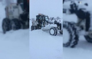 Kavak'ta karla mücadele çalışmaları sürüyor