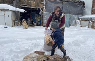 Orman köylülerinin kışlık odunları depremzedeleri...