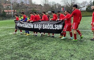 Zonguldak'ta amatör lig hakem ve futbolcuları depremde...