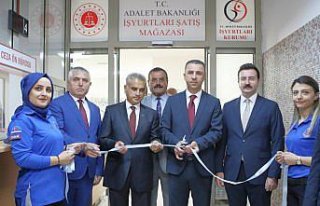 Hükümlülerin ürettiği ürünler Çorum adliyesinde...