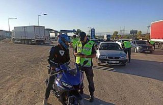 Amasya'da jandarmadan motosiklet denetimi