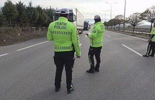 Amasya'da helikopter destekli trafik denetimi