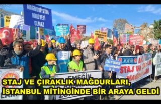 STAJ VE ÇIRAKLIK MAĞDURLARI, İSTANBUL MİTİNGİNDE...