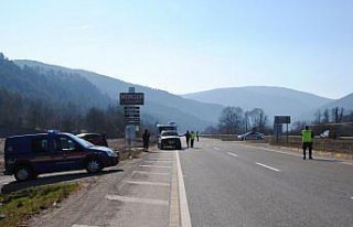 Ankara-Zonguldak kara yolunda cayrokopter destekli...