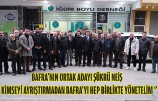 Bafra’nın Ortak Adayı Şükrü Neiş, ‘’ Kimseyi...