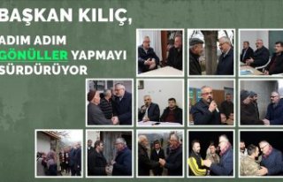BAŞKAN KILIÇ, ADIM ADIM GÖNÜLLER YAPMAYI SÜRDÜRÜYOR