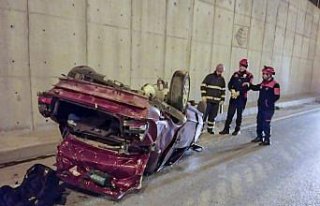 Çorum'da devrilen otomobildeki 1 kişi öldü,...