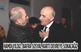 HAMDİ YILDIZ; BAFRA SOSYAL KARTI DEVREYE SOKACAĞIZ