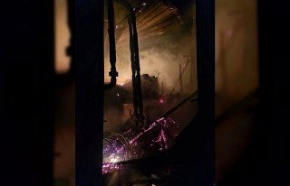 Mudurnu'da tavuk çiftliğinde çıkan yangın...