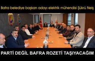PARTİ DEĞİL BAFRA ROZETİ TAŞIYACAĞIM